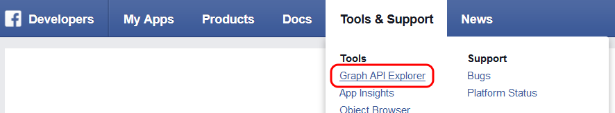 Graph API Menu Option